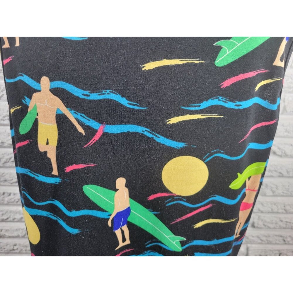 Lularoe Womens Top Extra Large Tank Tunic Black Poly Blend Surfer Surfing D3XE - Picture 5 of 9